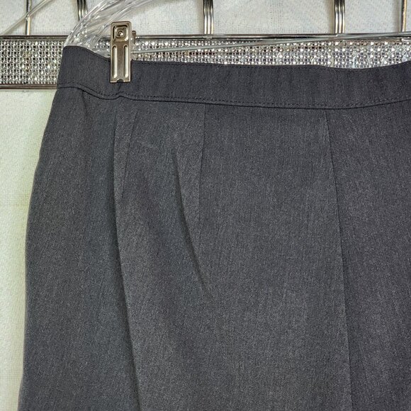 Investments II Gray Black Poly Rayon Span Straight Leg Flat Front Pants Sz 16WR - Picture 13 of 16